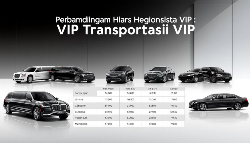 perbandingan harga transportasi VIP