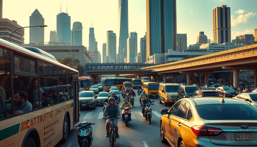 perbandingan transportasi umum dan pribadi