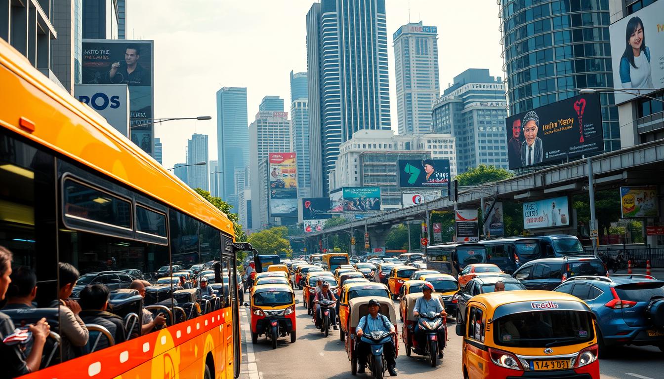 tarif transportasi umum di Indonesia