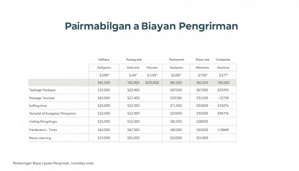 perbandingan biaya pengiriman
